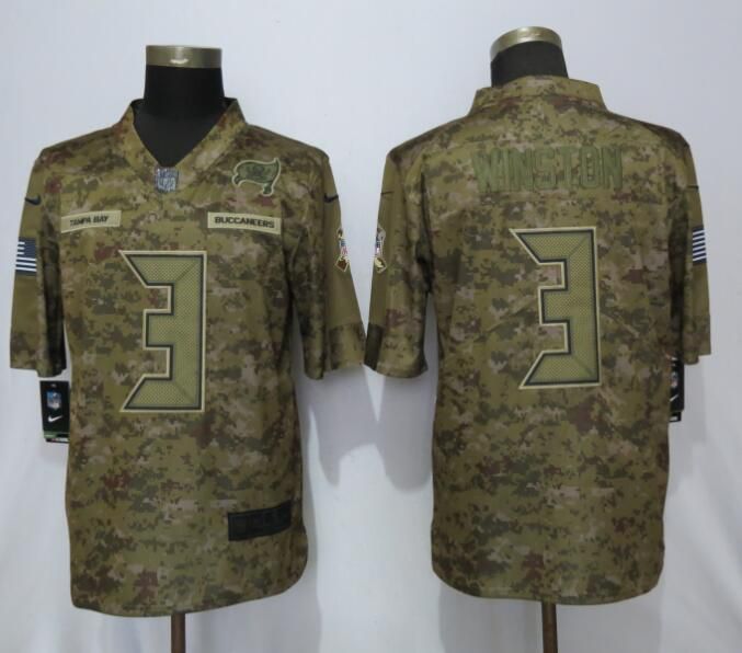 Men Tampa Bay Buccaneers #3 Winston Nike Camo Salute to Service Limited NFL Jerseys->carolina panthers->NFL Jersey